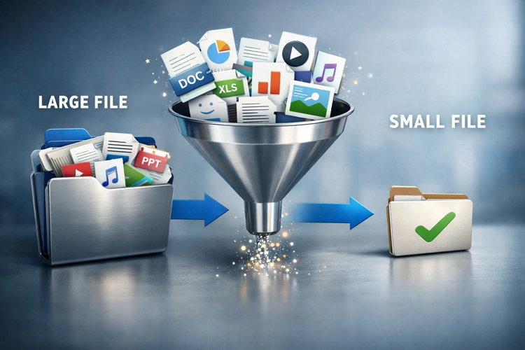 آموزش کاهش حجم عکس، فیلم و فایل بدون افت کیفیت